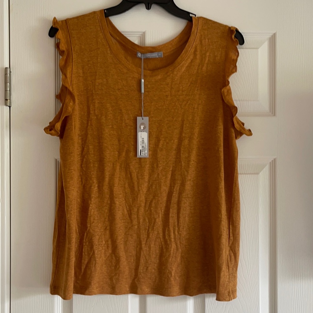 Mustard Ruffle Tank
